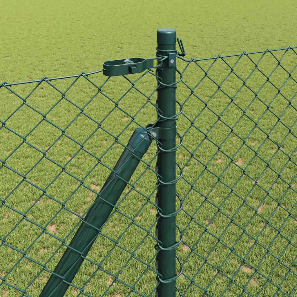 Tüskés láncszem kerítés 25 x 1,6 m PVC-bevonatos acél Zöld Háló