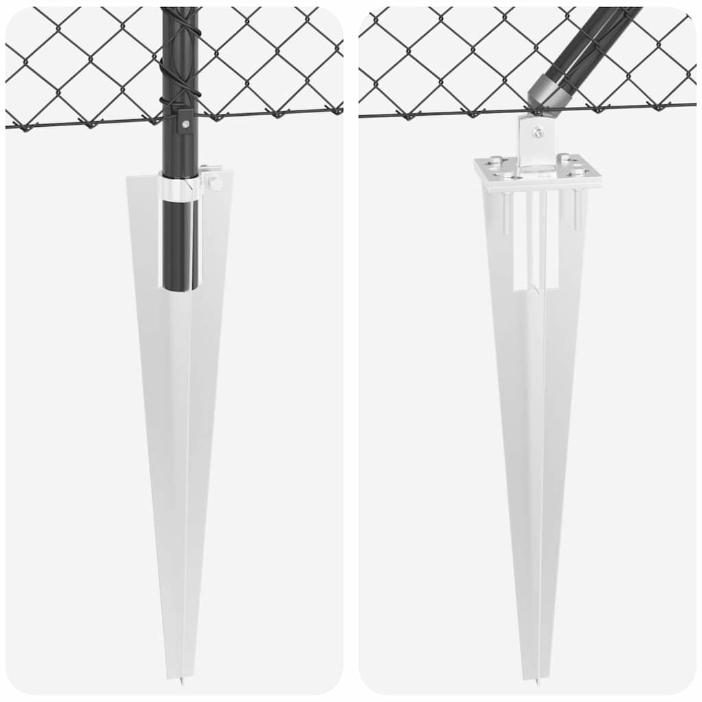 Tüskés láncszem kerítés 10 x 1,2 m PVC-bevonatos acél Szürke