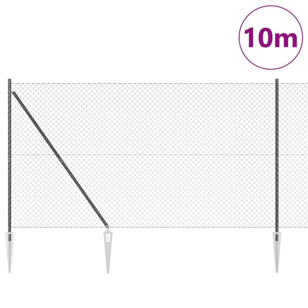 Csináljunk egy tüskés lánc nélküli kerítést 10 x 1,5 m Szürke