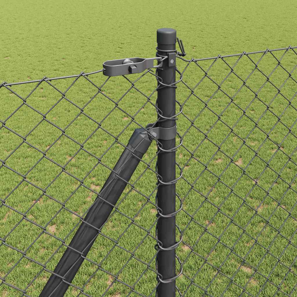 Tüskés láncszem kerítés 10 x 1,6 m PVC-bevonatos acél Szürke