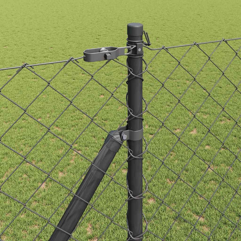 Tüskés láncszem kerítés 10 x 1,6 m PVC-bevonatos acél Szürke