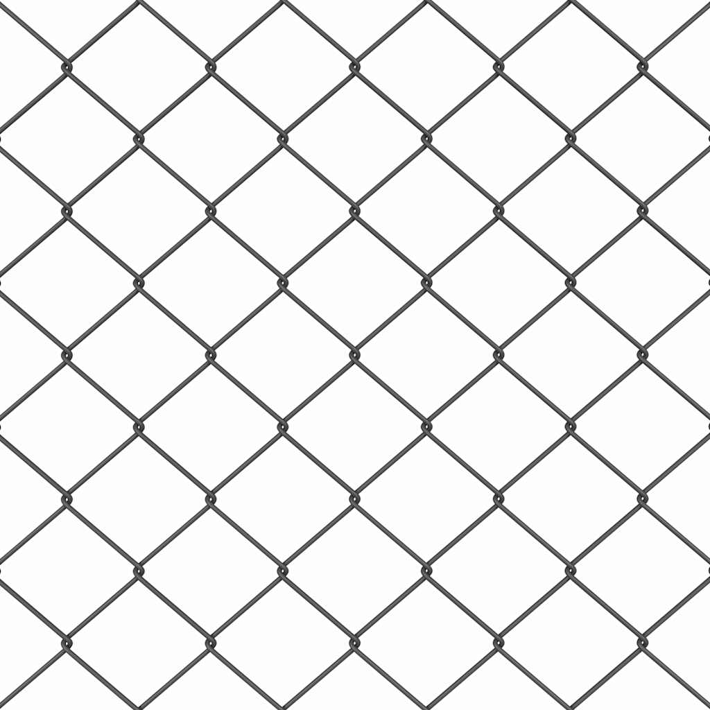 Kerítésoszlop Szürke 25 x 0,6 m (40 x 40 mm háló) Acél és PVC