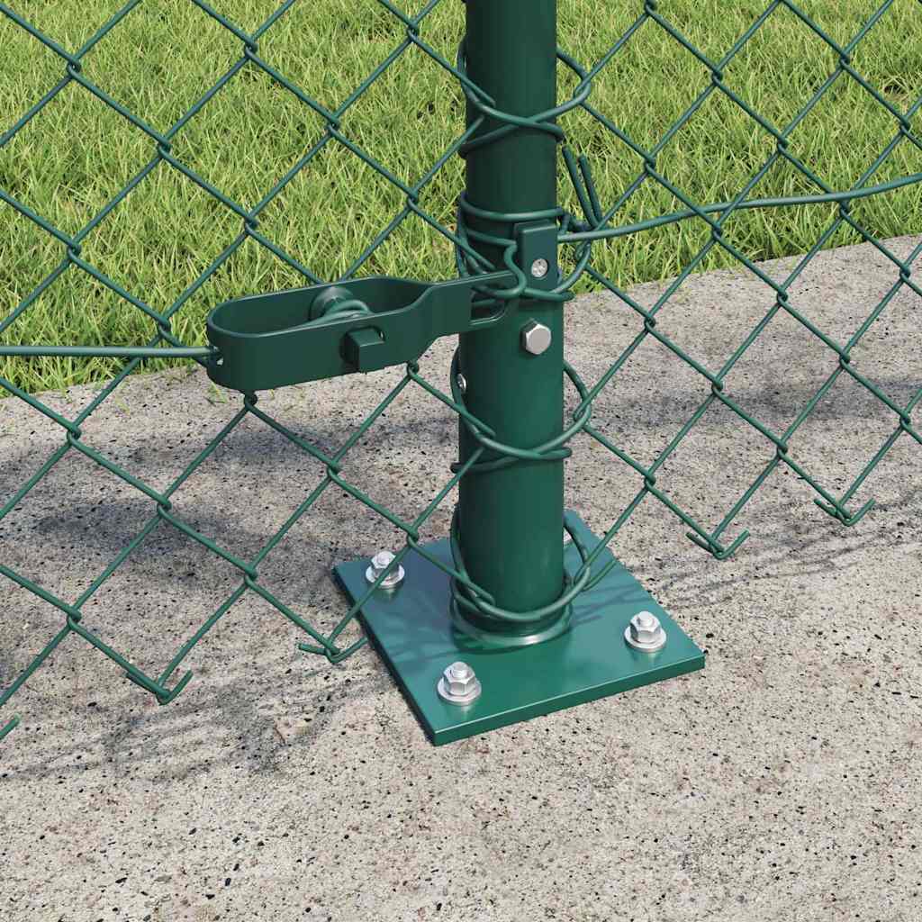 Hálós kerítés beton alaplappal 25 x 1 m PVC-bevonatos acél Zöld