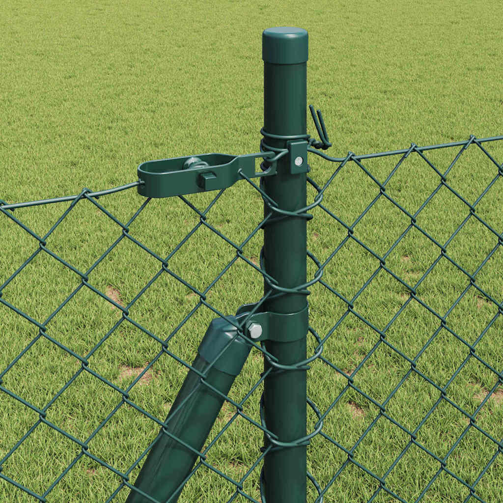 Hálós kerítés beton alaplappal 25 x 1 m PVC-bevonatos acél Zöld