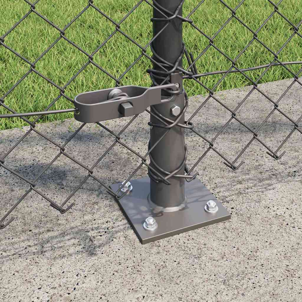 Láncos kerítés betonalappal 10 x 1,2 m PVC-bevonatos acél Háló