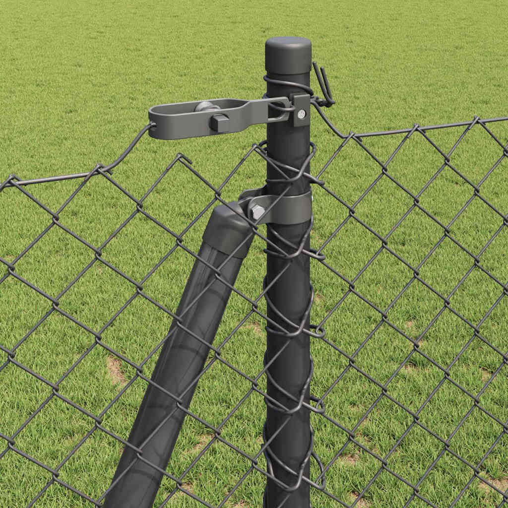 Láncos kerítés betonalappal 10 x 1,2 m PVC-bevonatos acél Háló
