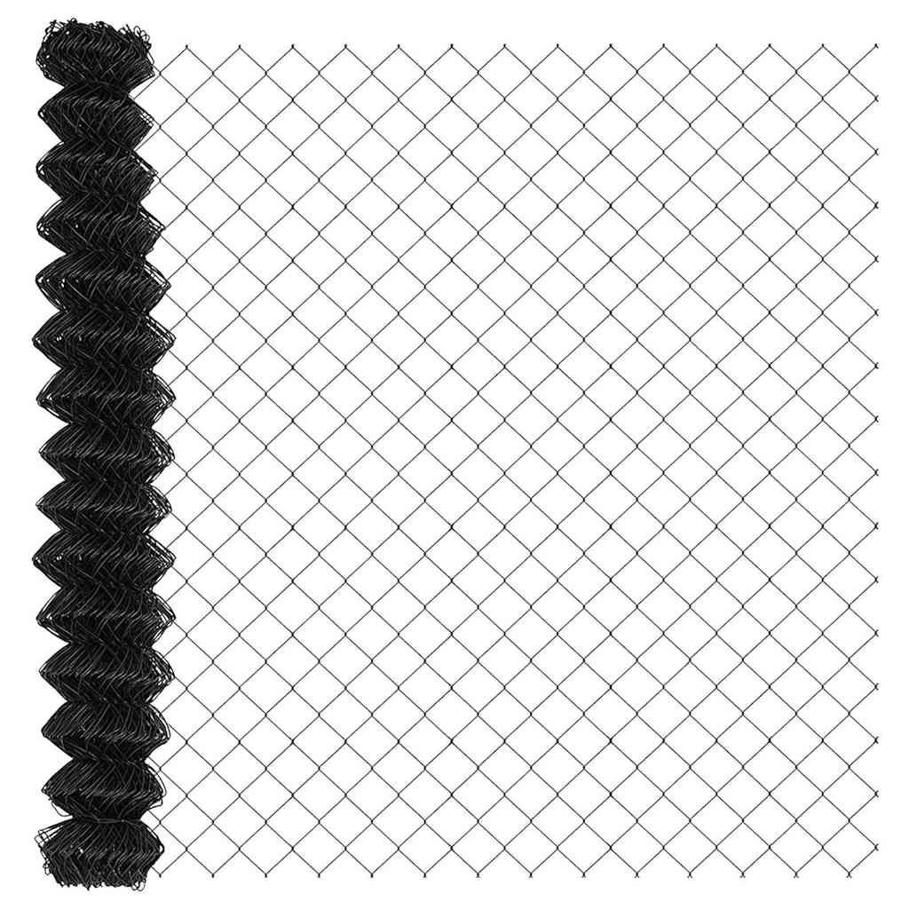 Láncos kerítés betonalappal 10 x 1,4 m PVC-bevonatos acél Háló