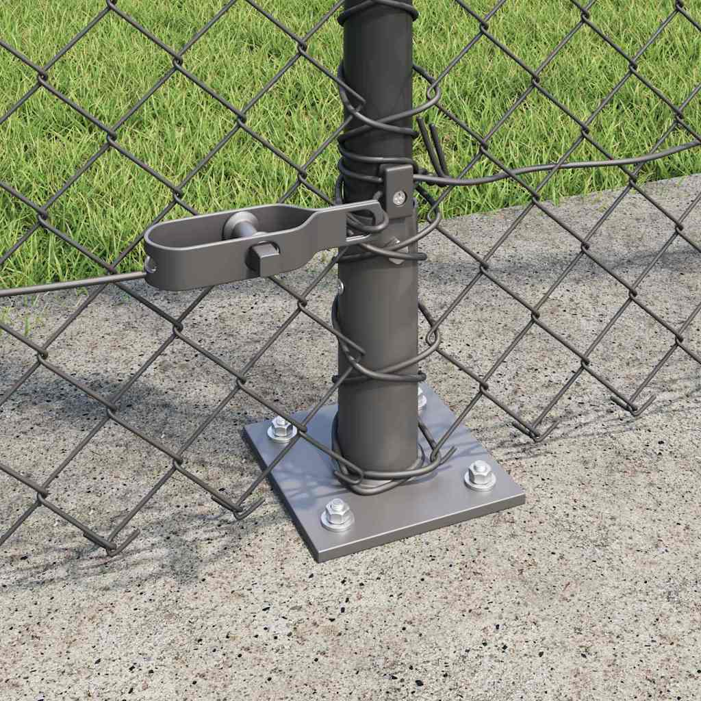 Láncos kerítés betonalappal 10 x 1,6 m PVC-bevonatos acél Háló