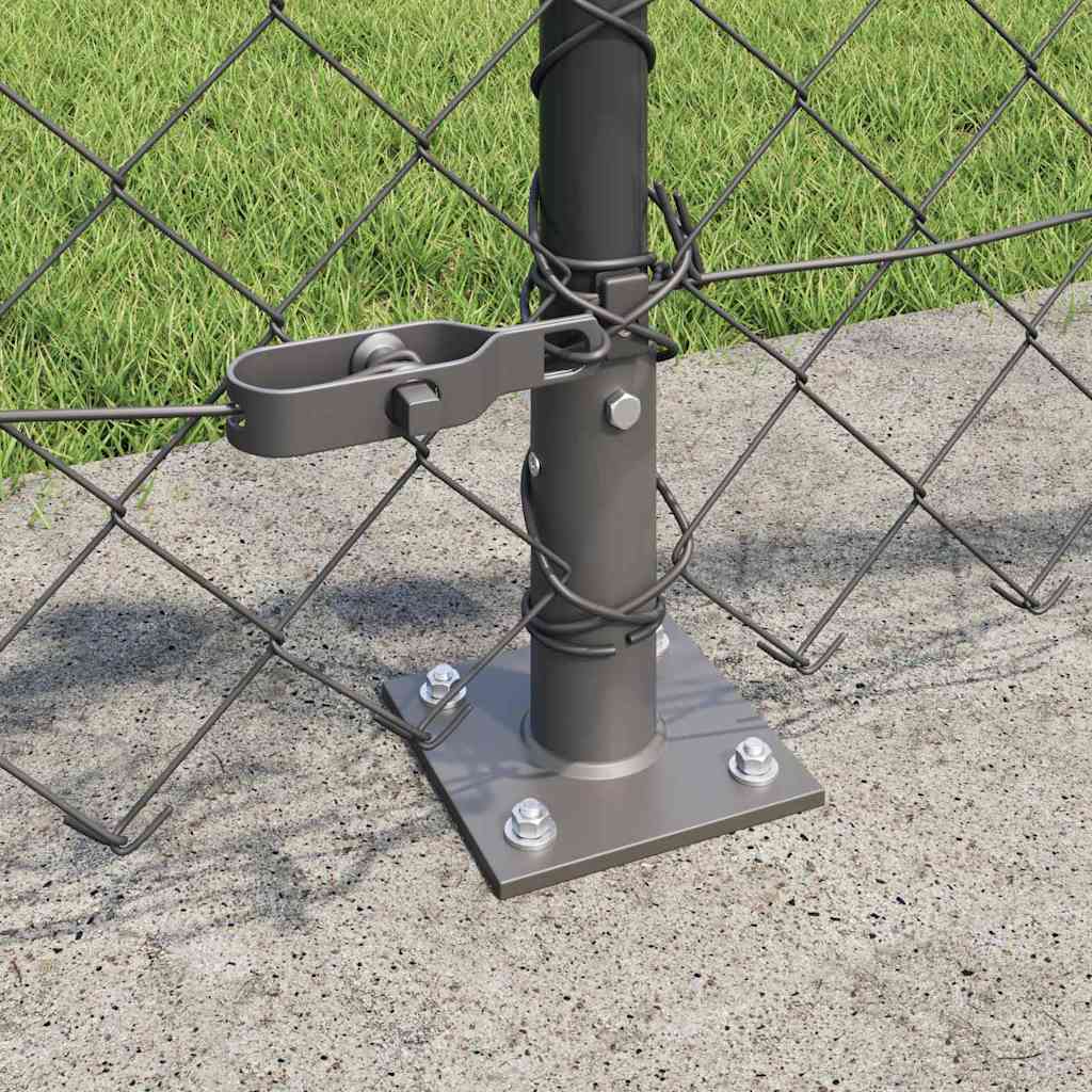 Láncos kerítés betonalappal 10 x 0,6 m PVC-bevonatos acél Háló