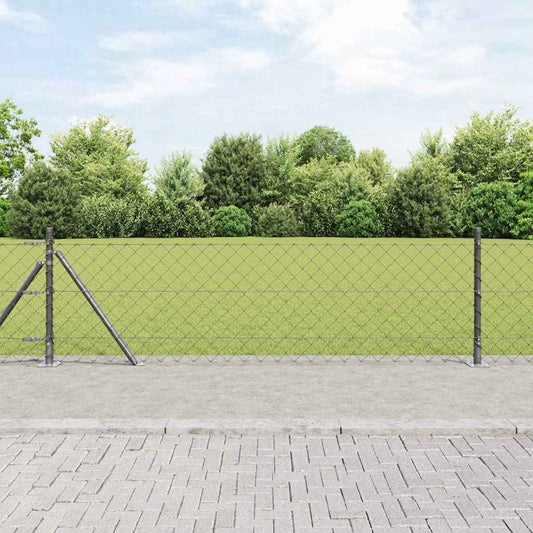 Láncos kerítés betonalappal 10 x 0,6 m PVC-bevonatos acél Háló