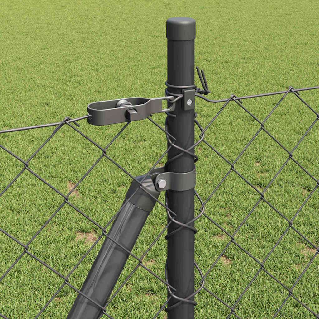 Láncos kerítés betonalappal 10 x 0,8 m PVC-bevonatos acél Háló