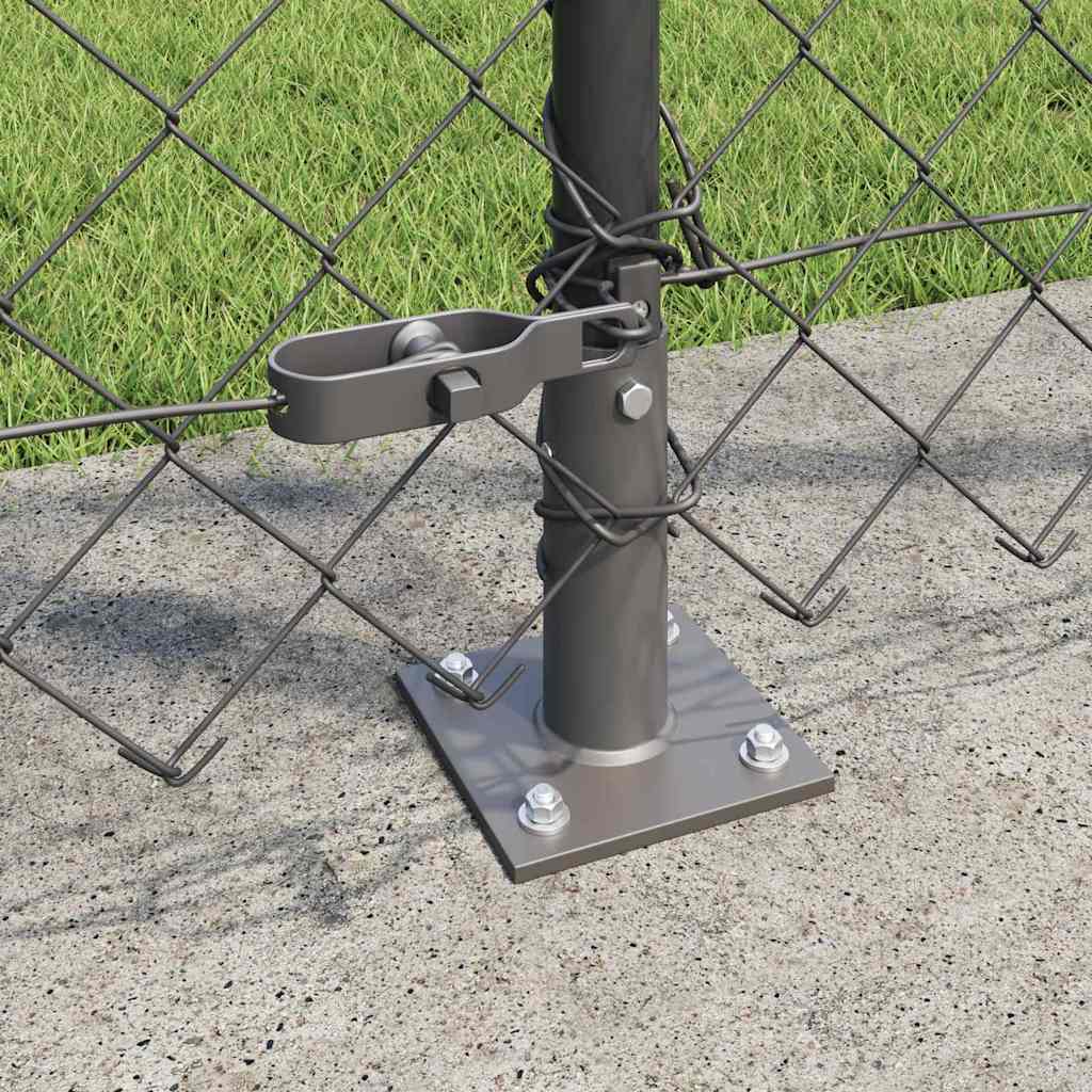 Láncos kerítés betonalappal 10 x 1,2 m PVC-bevonatos acél Háló