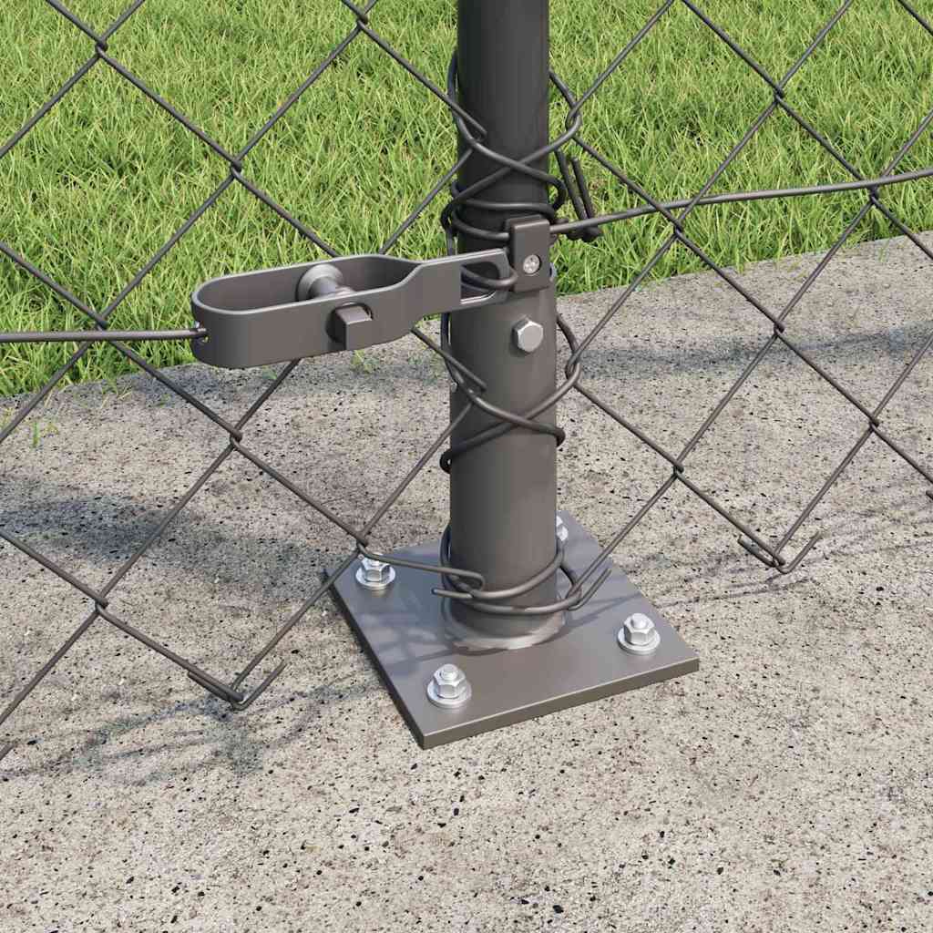 Láncos kerítés betonalappal 10 x 1,4 m PVC-bevonatos acél Háló