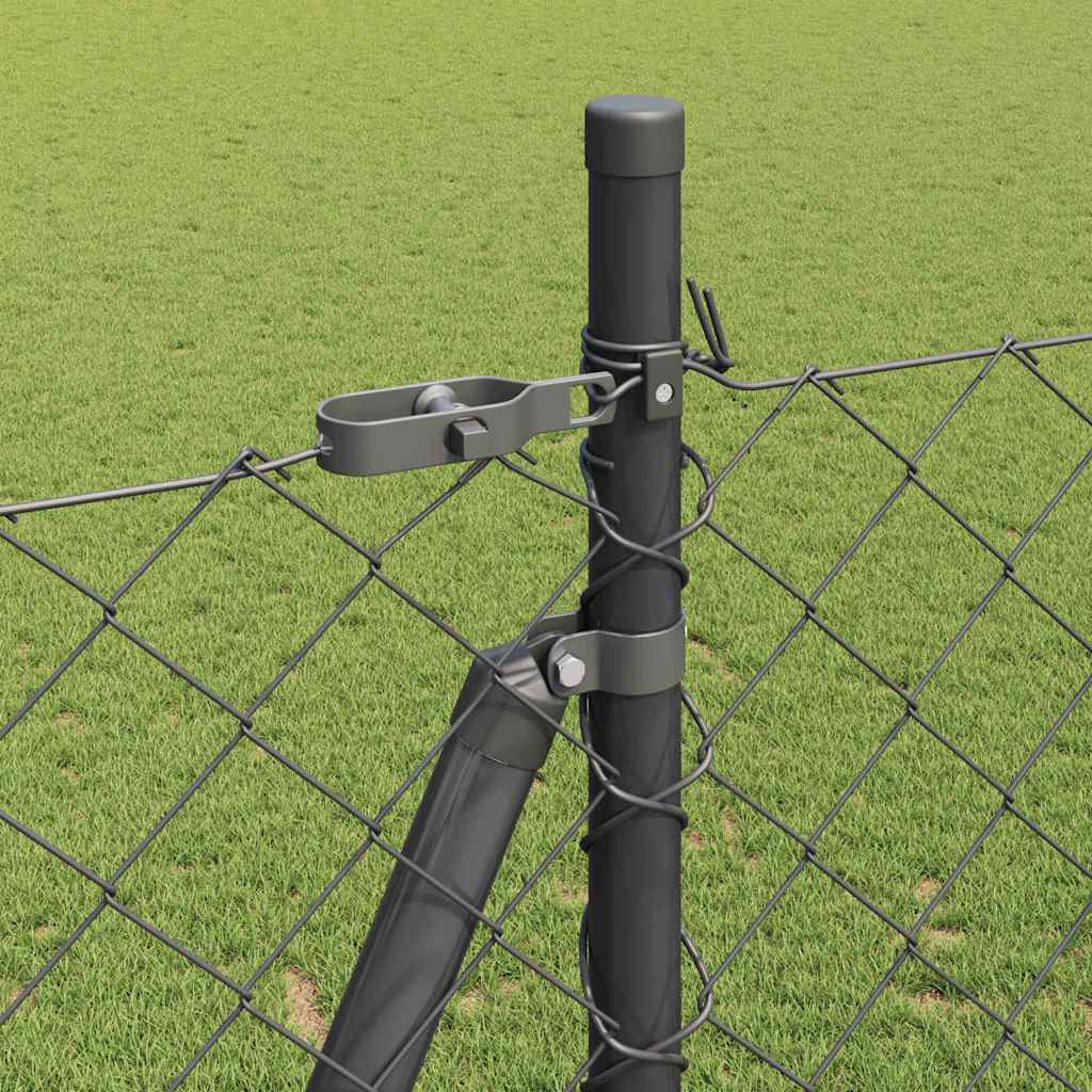 Láncos kerítés betonalappal 10 x 1,6 m PVC-bevonatos acél Háló