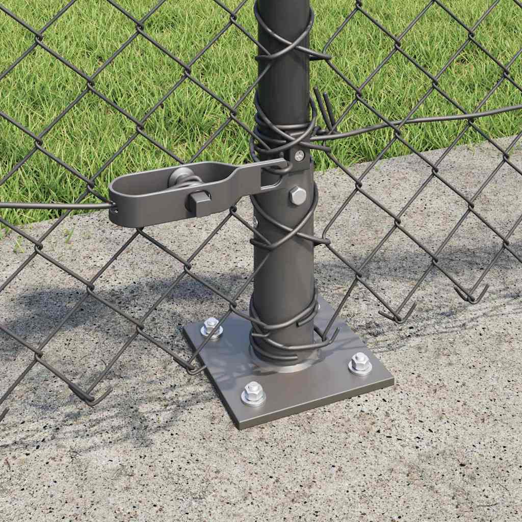 Láncos kerítés betonalappal 25 x 0,6 m PVC-bevonatos acél Háló
