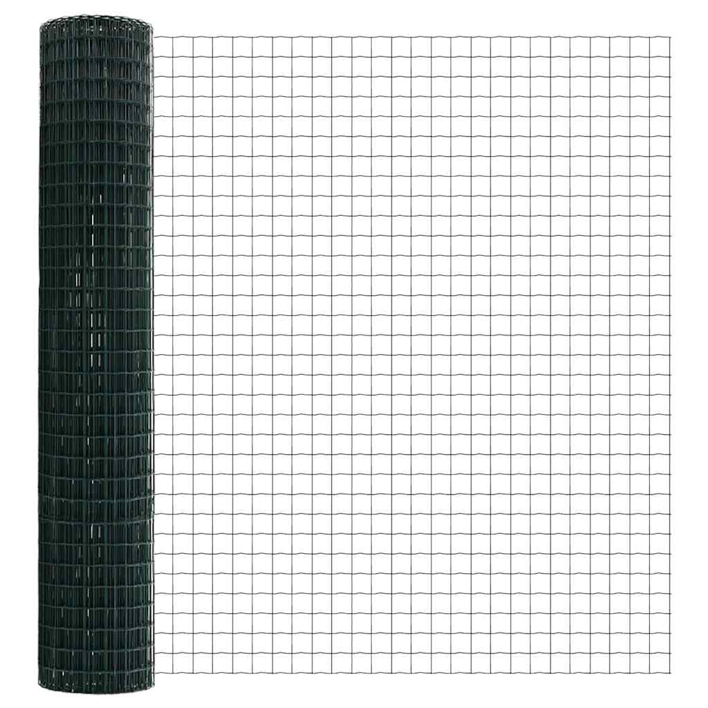 Euro Kerítés Talaj Rögzítő 10 x 1,6 m PVC-bevonatos acél Zöld