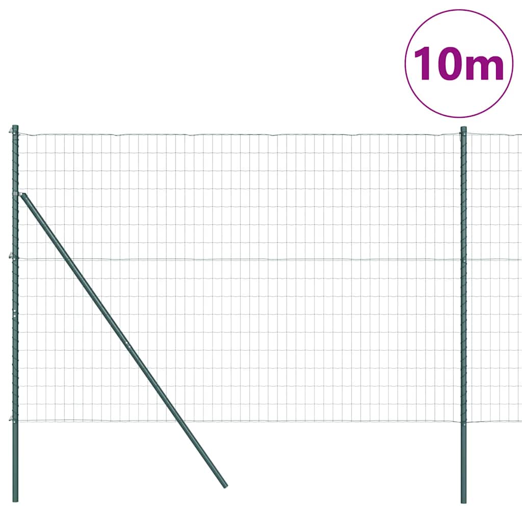Euro Kerítés Talaj Rögzítő 10 x 1,5 m PVC-bevonatos acél Zöld