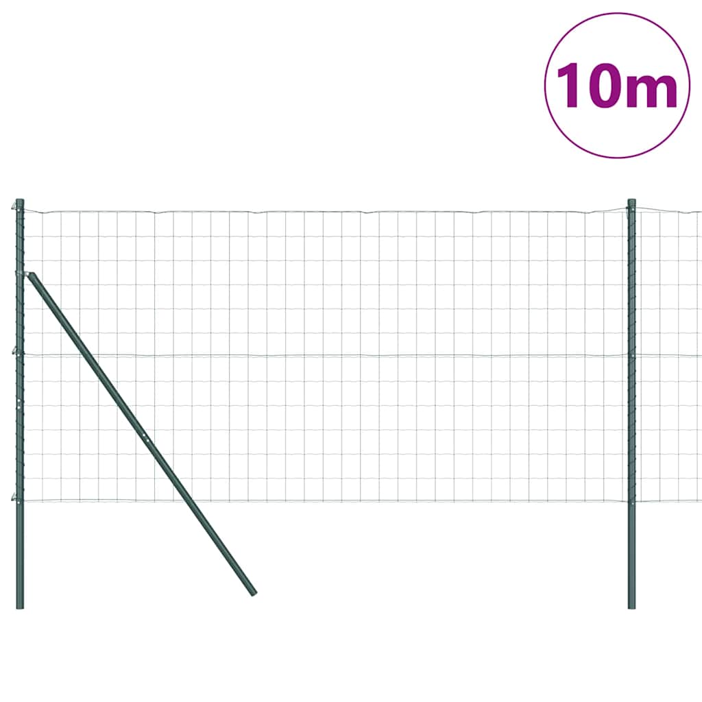 Euro Kerítés Talaj Rögzítő 10 x 1,4 m PVC-bevonatos acél Zöld