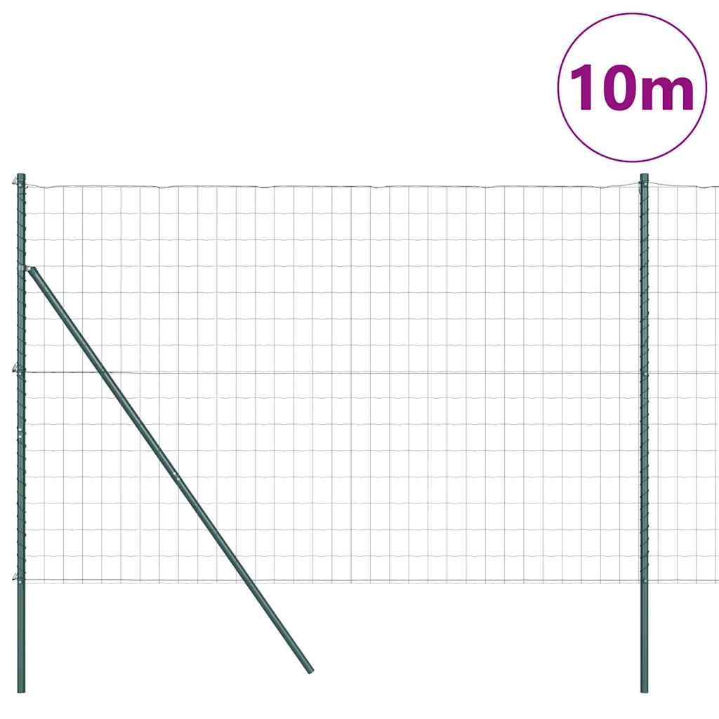 Euro Kerítés Talaj Rögzítő 10 x 1,6 m PVC-bevonatos acél Zöld