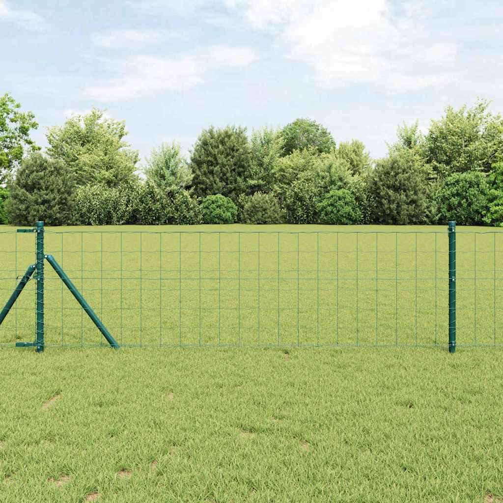 Euro Kerítés Talaj Rögzítő 10 x 0,8 m PVC-bevonatos acél Zöld