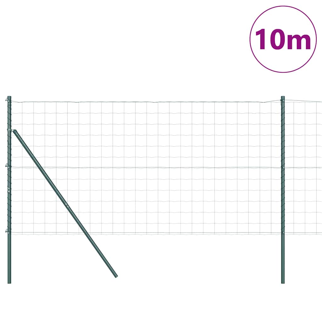 Euro Kerítés Talaj Rögzítő 10 x 1,2 m PVC-bevonatos acél Zöld