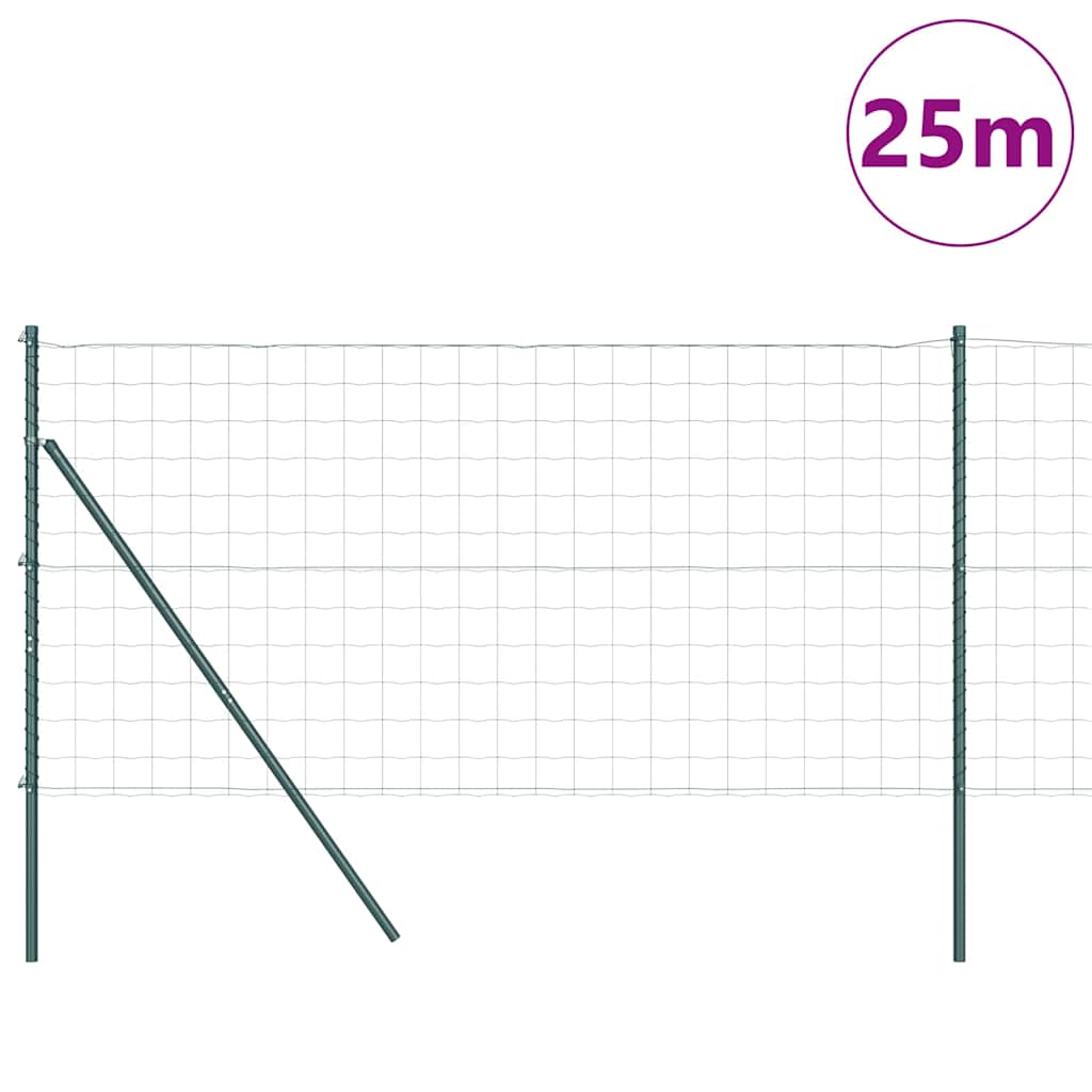 Euro Kerítés Talaj Rögzítő 25 x 1,2 m PVC-bevonatos acél Zöld