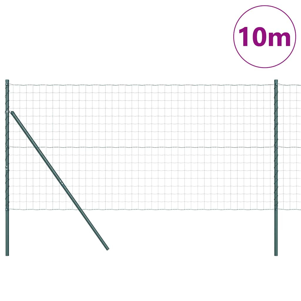 Euro Kerítés Talaj Rögzítő 10 x 1,4 m PVC-bevonatos acél Zöld