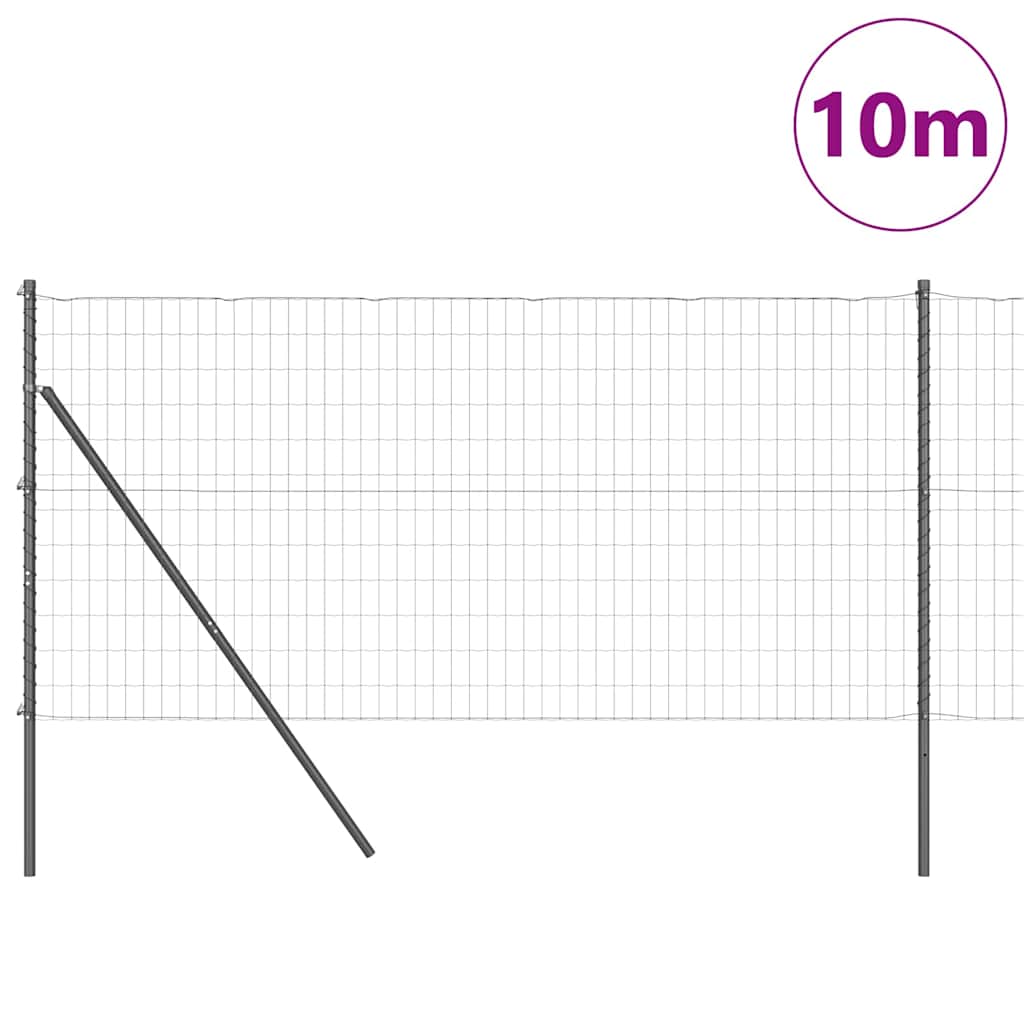 Euro Kerítés Talaj Rögzítő 10 x 1,4 m PVC-bevonatos acél Szürke