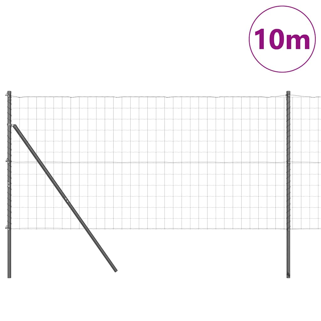 Euro Kerítés Talaj Rögzítő 10 x 1,4 m PVC-bevonatos acél Szürke