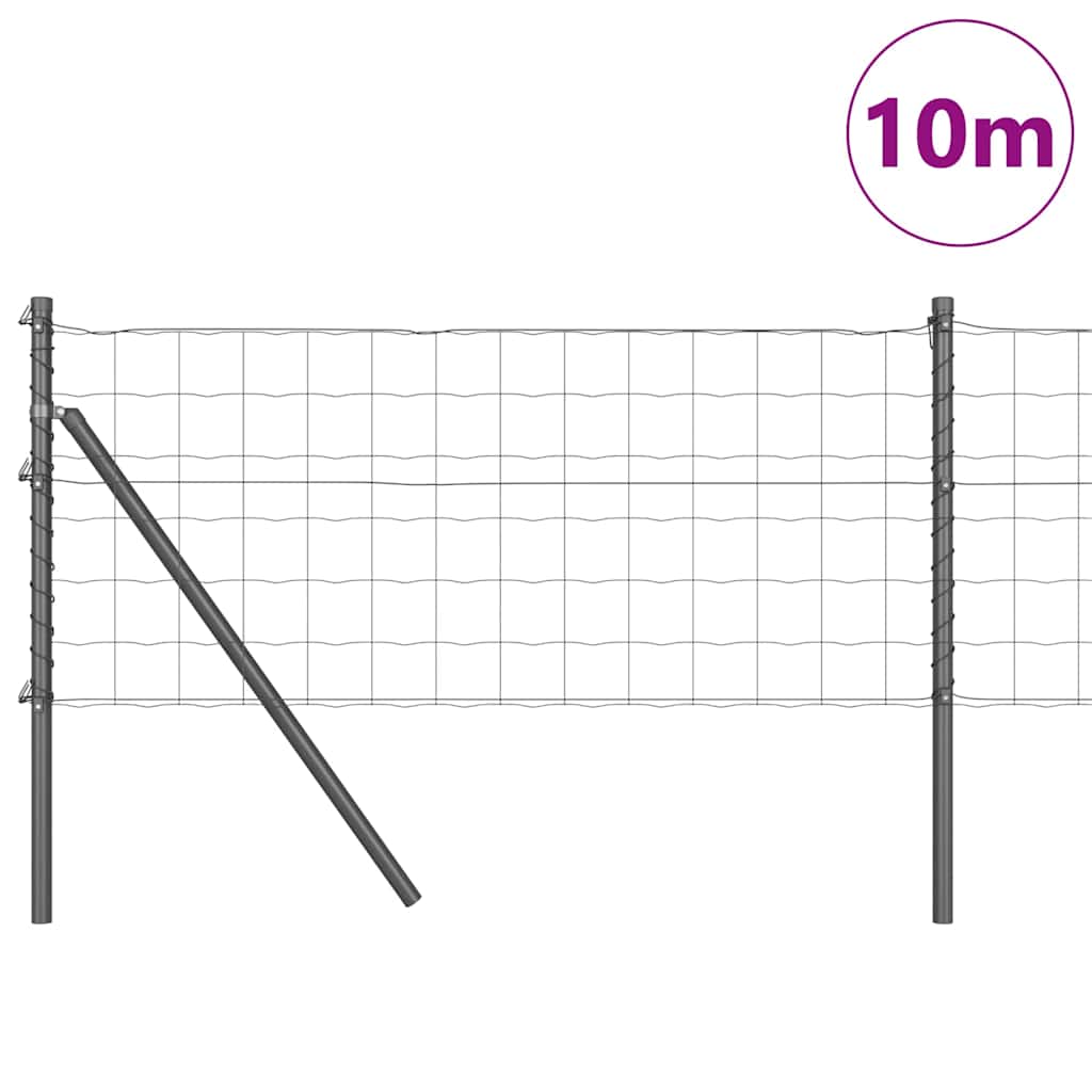Euro Kerítés Talaj Rögzítő 10 x 0,6 m PVC-bevonatos acél Szürke