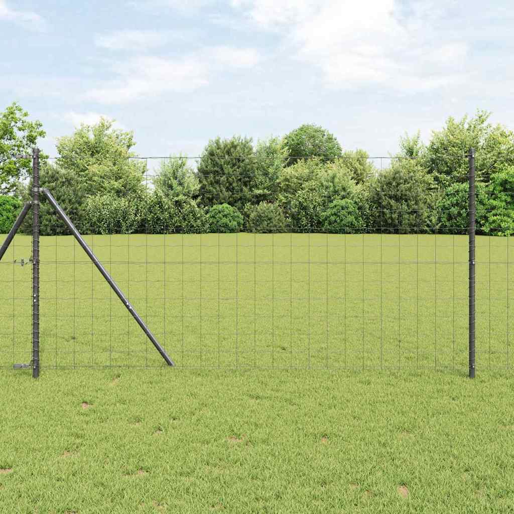 Euro Kerítés Talaj Rögzítő 10 x 1 m PVC-bevonatos acél Szürke