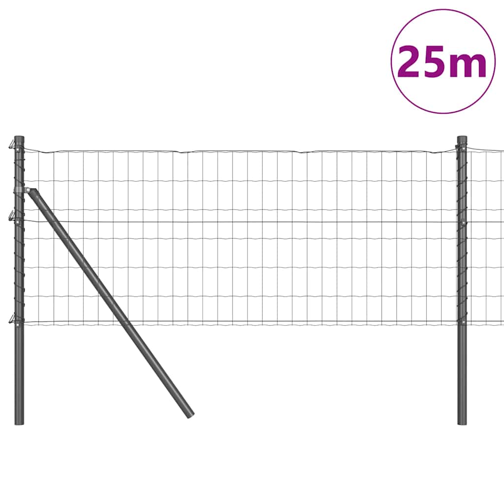 Euro Kerítés Talaj Rögzítő 25 x 0,6 m PVC-bevonatos acél Szürke