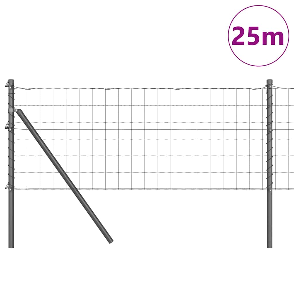Euro Kerítés Talaj Rögzítő 25 x 0,6 m PVC-bevonatos acél Szürke