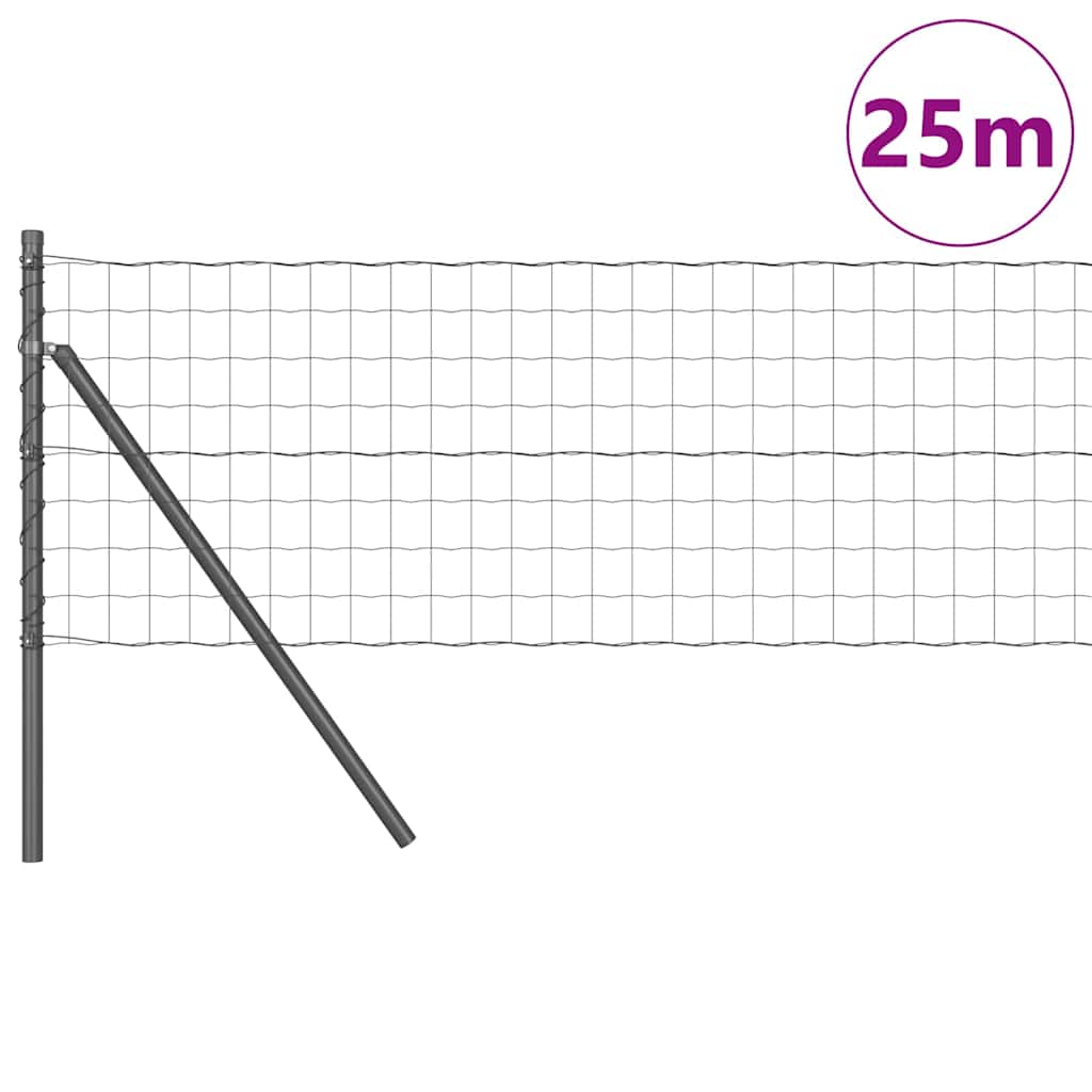 Euro Kerítés Talaj Rögzítő 25 x 0,6 m PVC-bevonatos acél Szürke