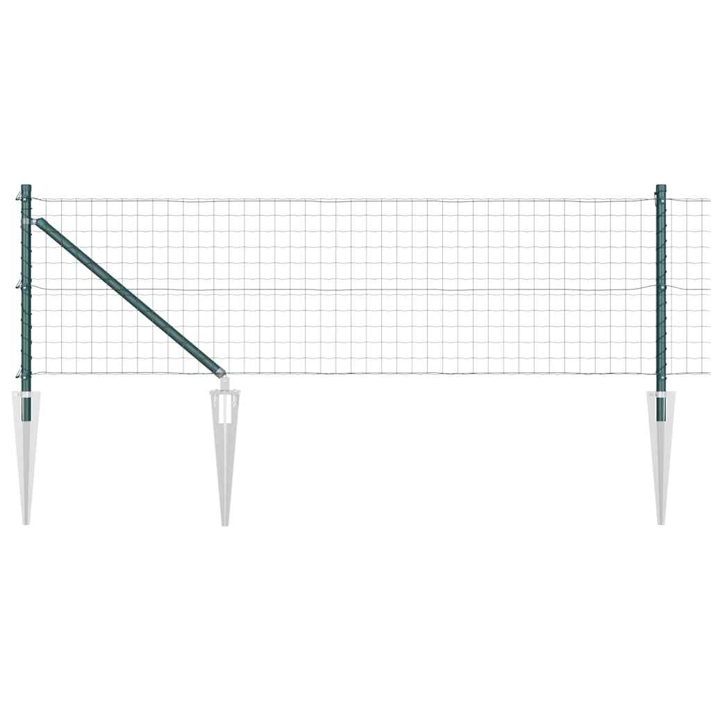 Európa kerítés tüskékkel 10 x 0,6 m PVC-bevonatos acél Zöld