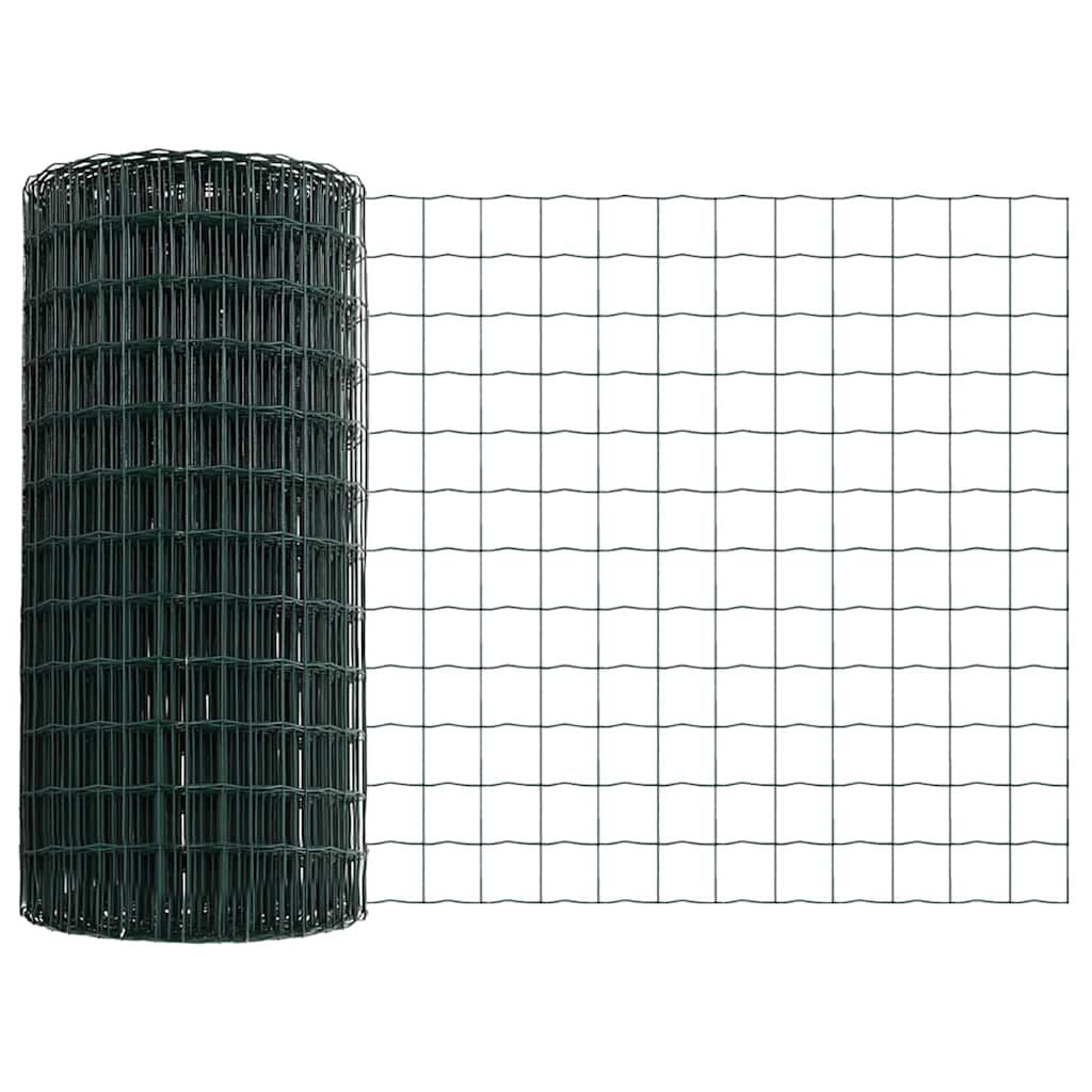 Európa kerítés tüskékkel 10 x 0,8 m PVC-bevonatos acél Zöld