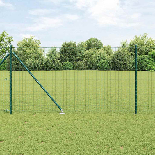 Európa kerítés tüskékkel 10 x 1,4 m PVC-bevonatos acél Zöld