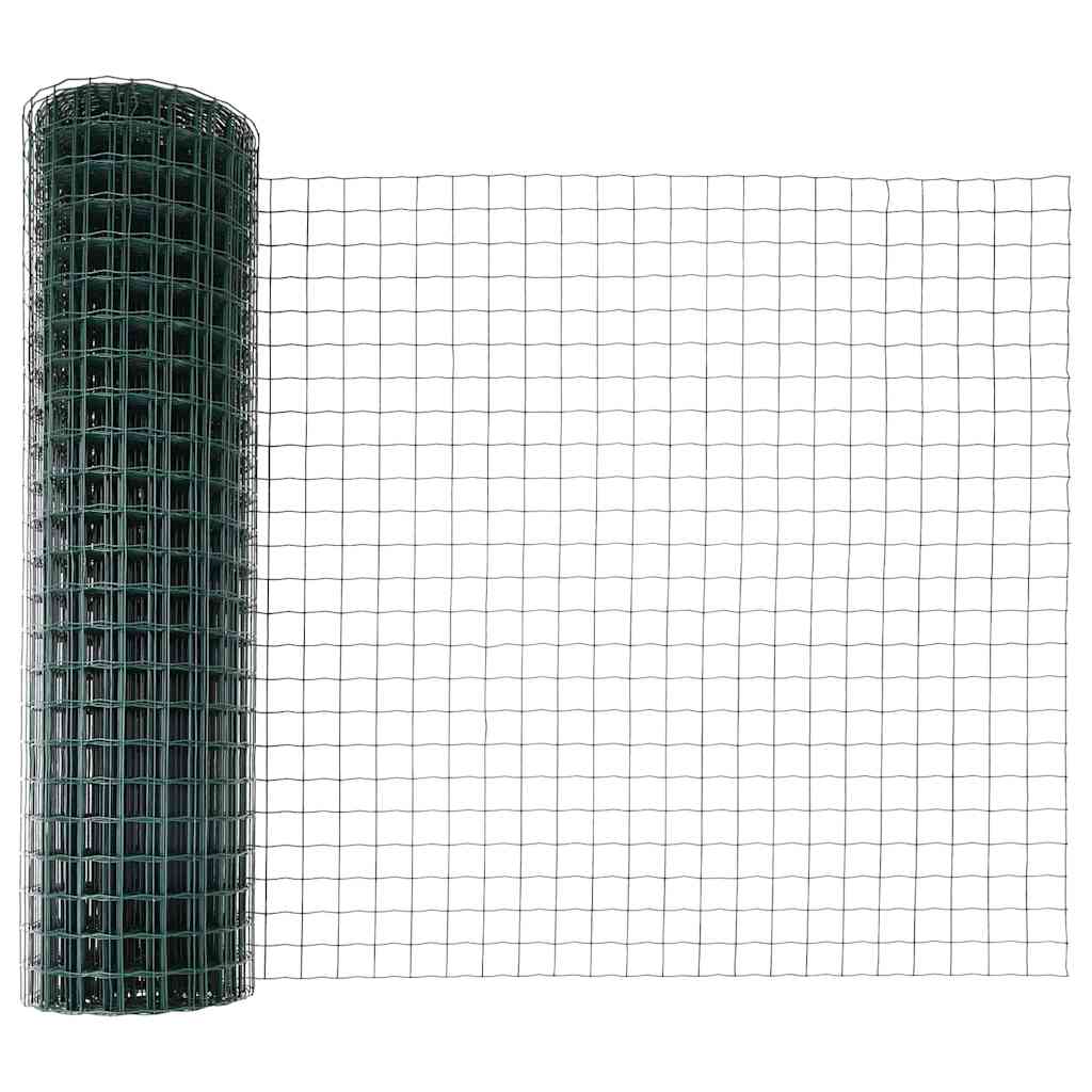 Európa kerítés tüskékkel 10 x 1,4 m PVC-bevonatos acél Zöld
