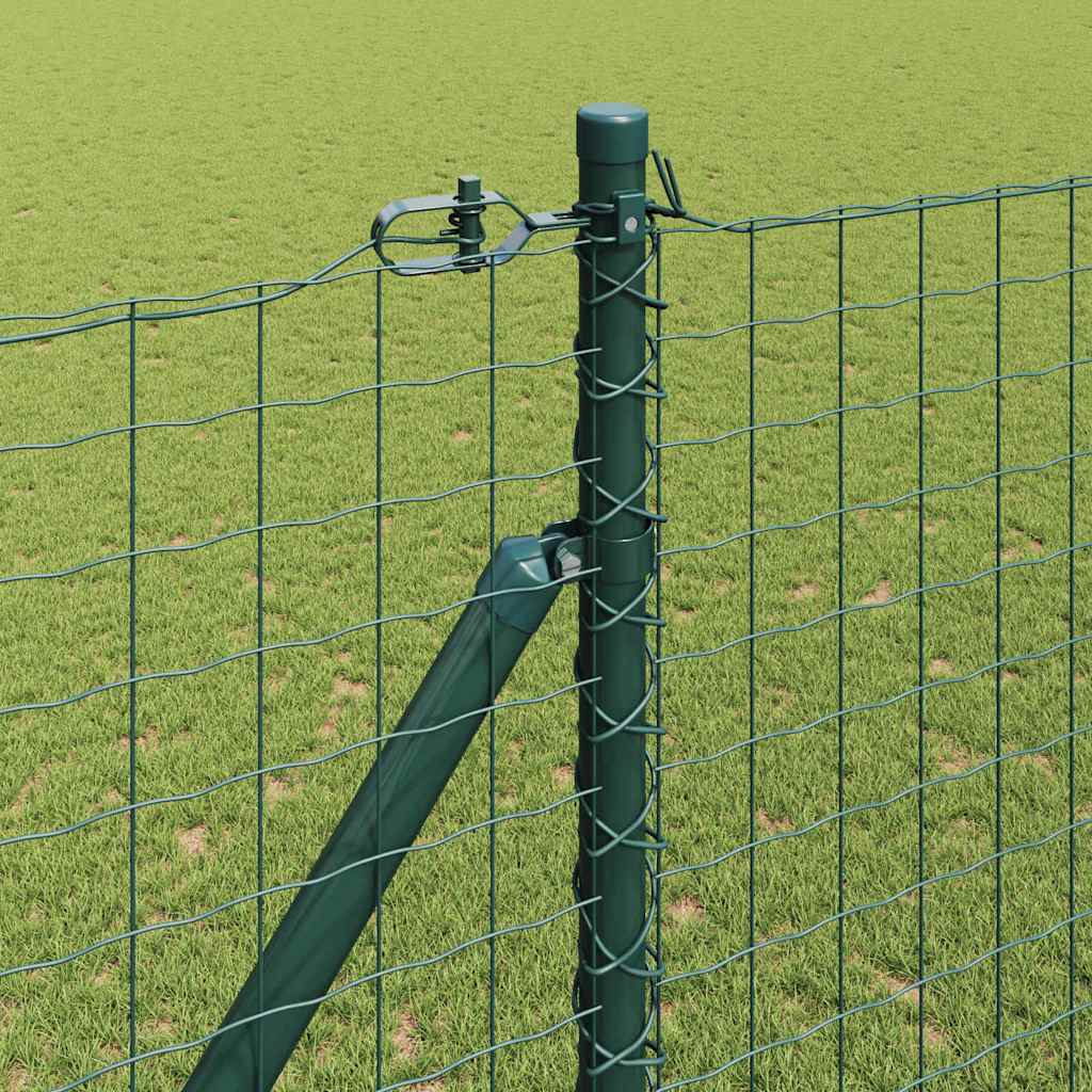 Európa kerítés tüskékkel 10 x 1,6 m PVC-bevonatos acél Zöld