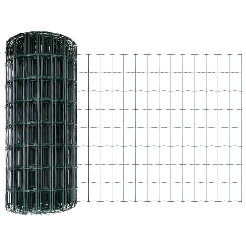 Európa kerítés tüskékkel 10 x 0,4 m PVC-bevonatos acél Zöld