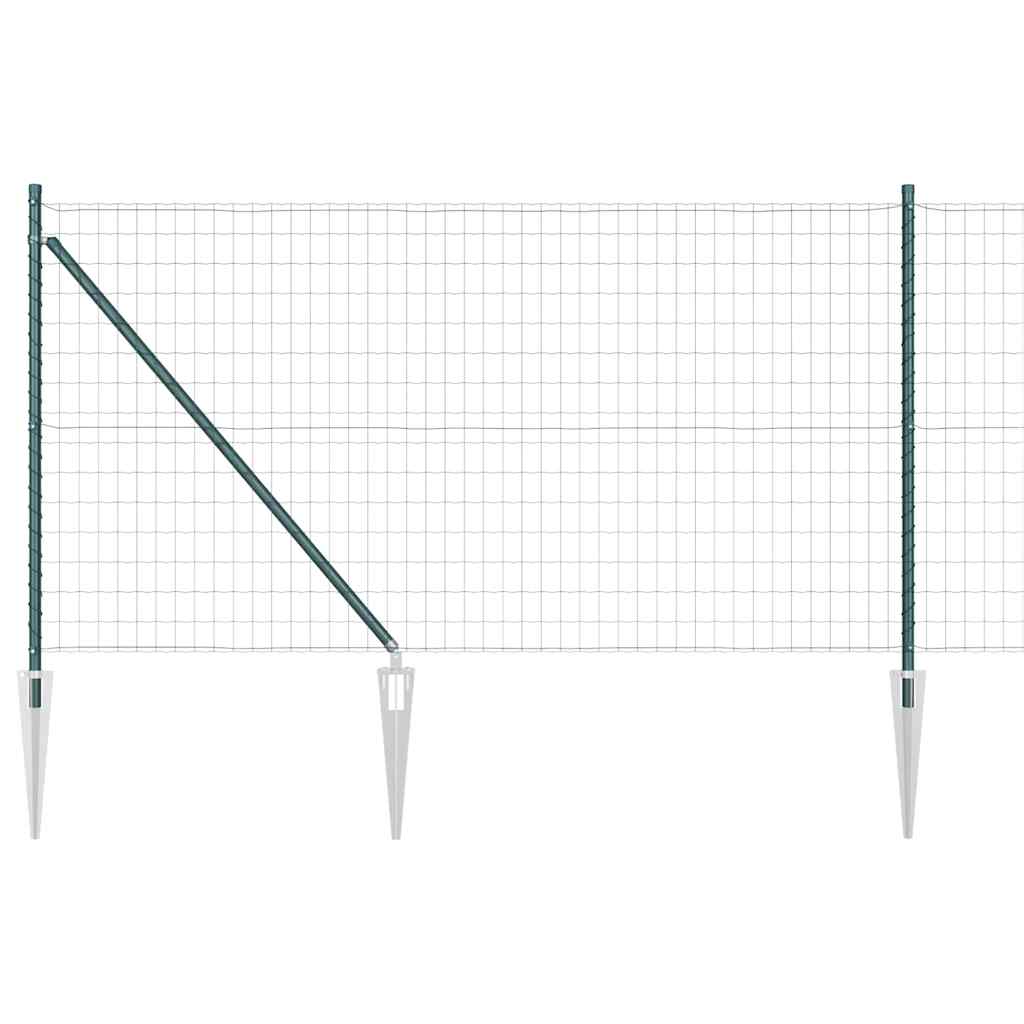 Európa kerítés tüskékkel 10 x 1 m PVC-bevonatos acél Zöld Háló