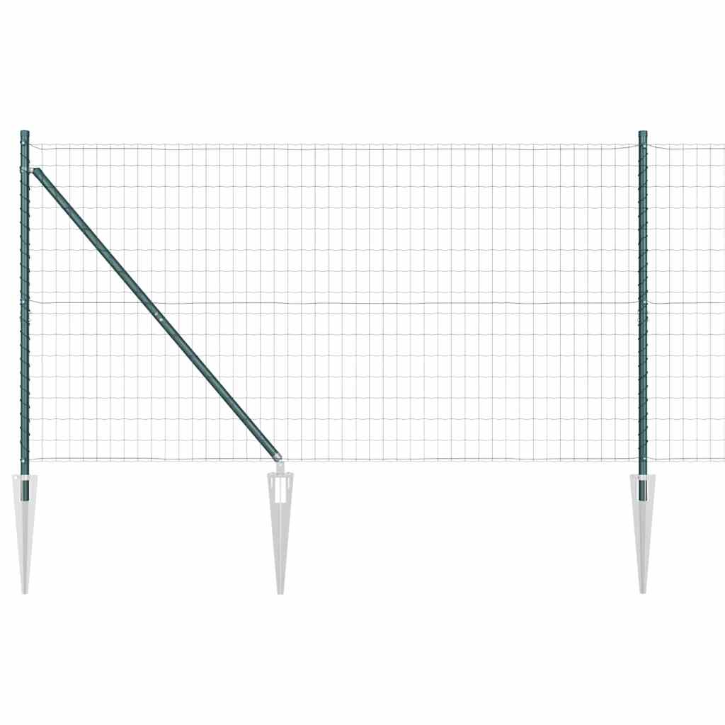 Európa kerítés tüskékkel 10 x 1,4 m PVC-bevonatos acél Zöld