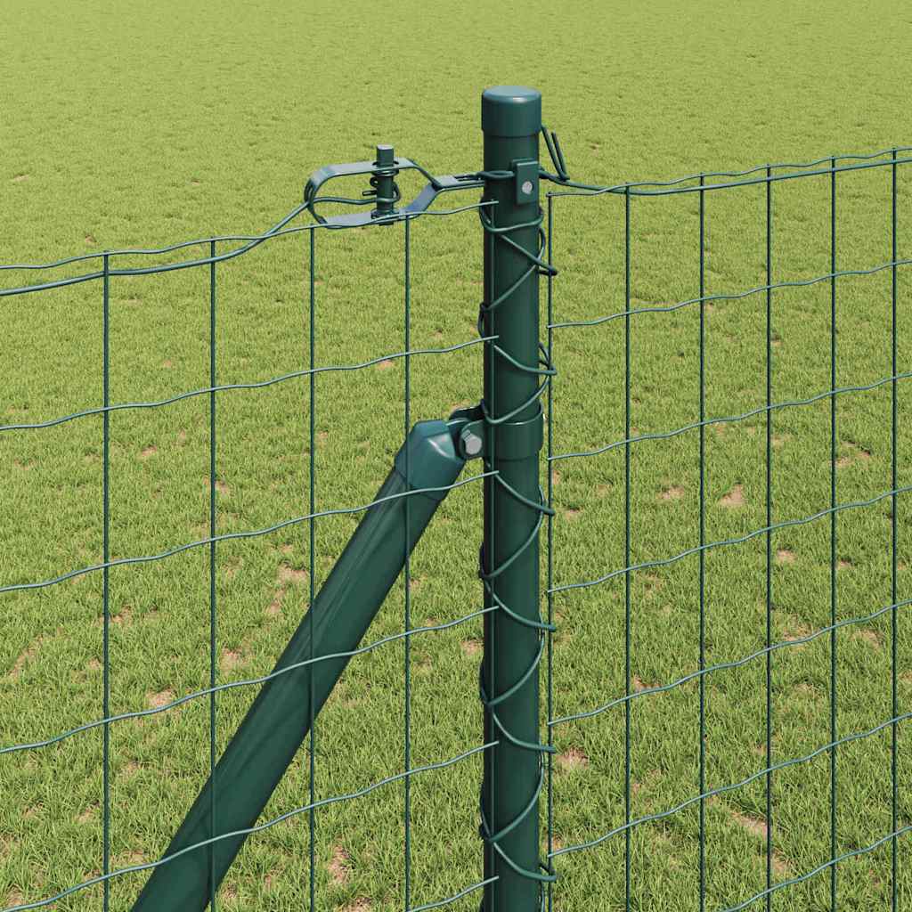 Európa kerítés tüskékkel 10 x 1,5 m PVC-bevonatos acél Zöld
