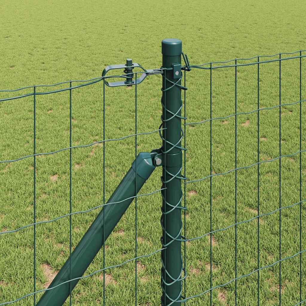 Európa kerítés tüskékkel 10 x 1,4 m PVC-bevonatos acél Zöld