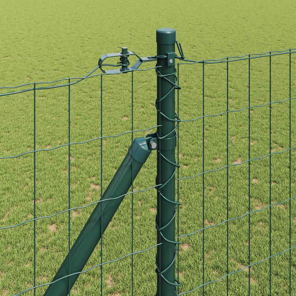 Európa kerítés tüskékkel 10 x 1,5 m PVC-bevonatos acél Zöld