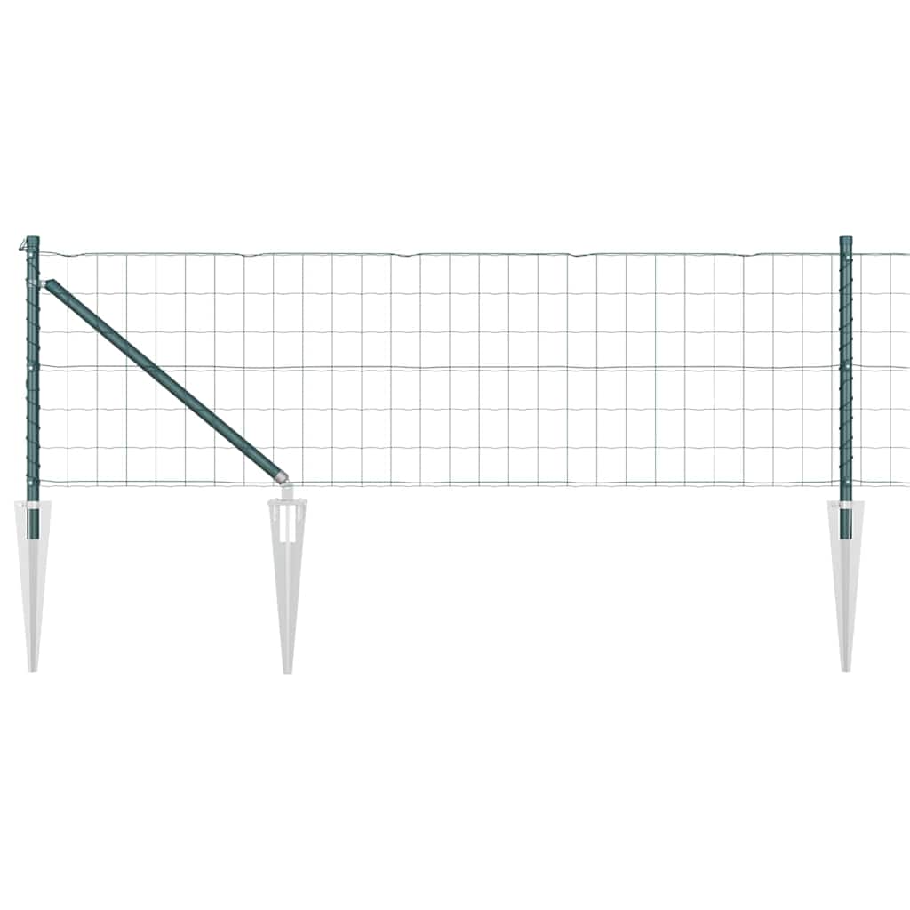 Európa kerítés tüskékkel 10 x 0,4 m PVC-bevonatos acél Zöld