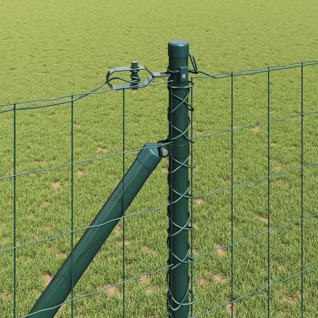 Európa kerítés tüskékkel 10 x 1,4 m PVC-bevonatos acél Zöld