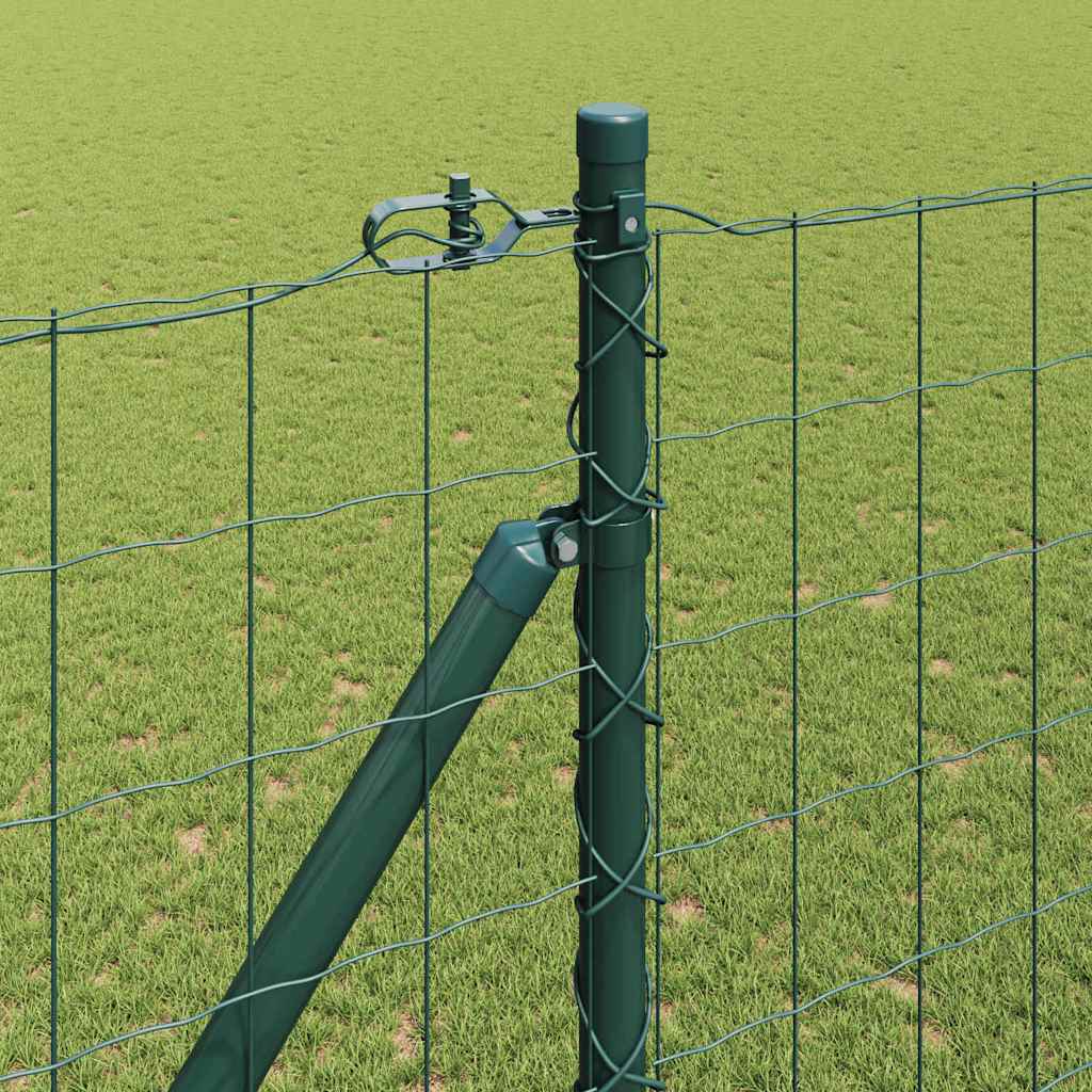 Európa kerítés tüskékkel 10 x 1,5 m PVC-bevonatos acél Zöld