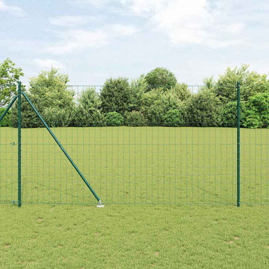 Európa kerítés tüskékkel 10 x 1,5 m PVC-bevonatos acél Zöld