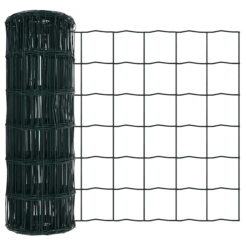 Európa kerítés tüskékkel 10 x 0,6 m PVC-bevonatos acél Zöld